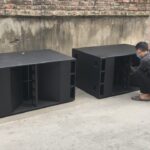 Professional dual subwoofer cabinet _ 18 inch speaker cabinet design